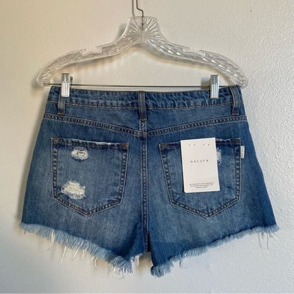 Nature High Rise Denim Shorts - Picture 5 of 9